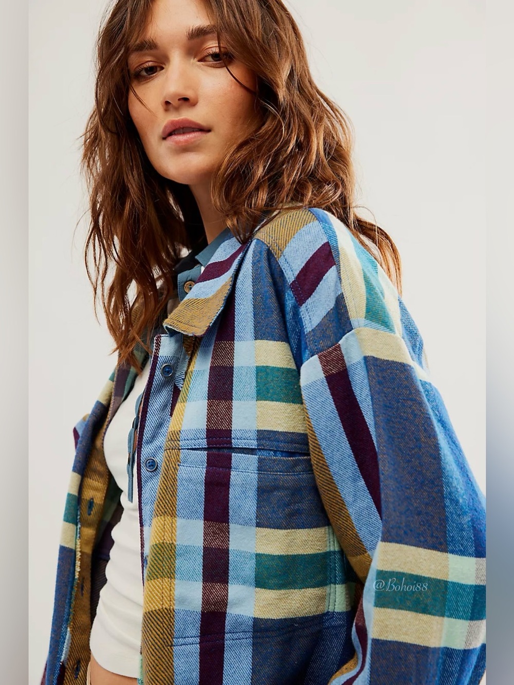NWT Free People We The Free So Long Summer Plaid Top - Picture 15 of 16
